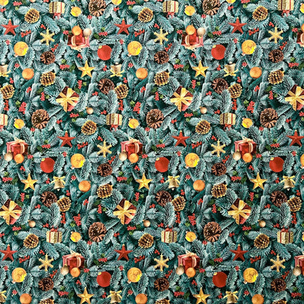 Wachstuchtischdecke Weihanchten Tannenzapfen