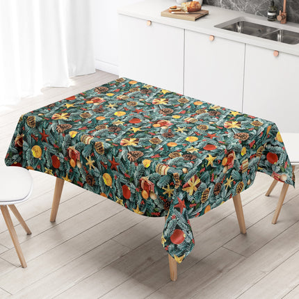 Wachstuchtischdecke Weihanchten Tannenzapfen