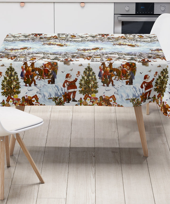 Wachstuch Rolle Weihnachten K25A Weihnachtsdorf Bordürenmuster Rollenware