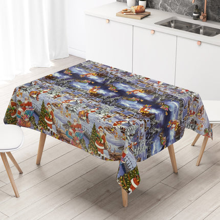 Wachstuch Rolle Weihnachten K25C Weihnachtsdorf Bordürenmuster Rollenware