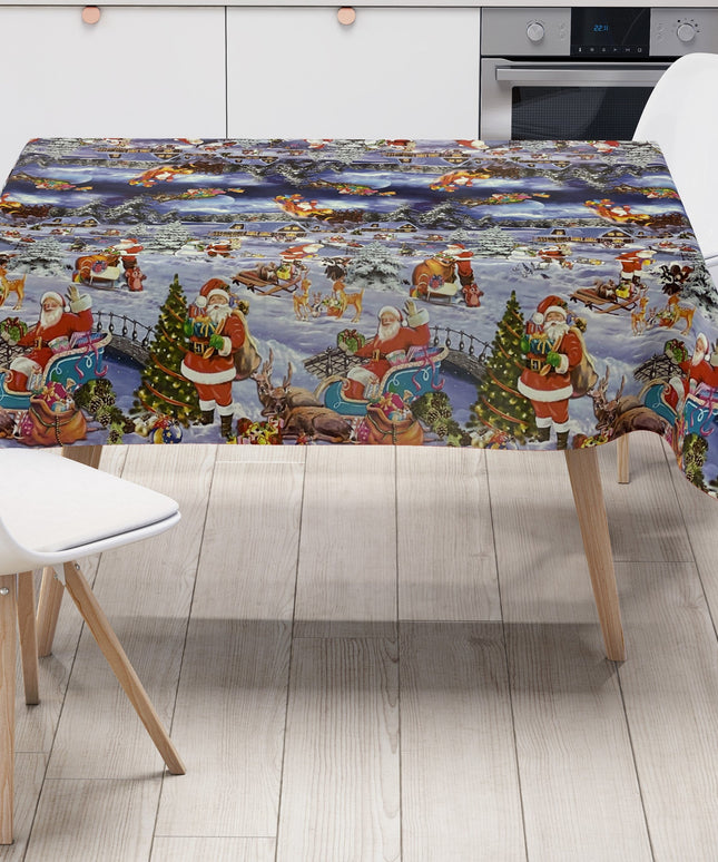 Wachstuch Rolle Weihnachten K25C Weihnachtsdorf Bordürenmuster Rollenware