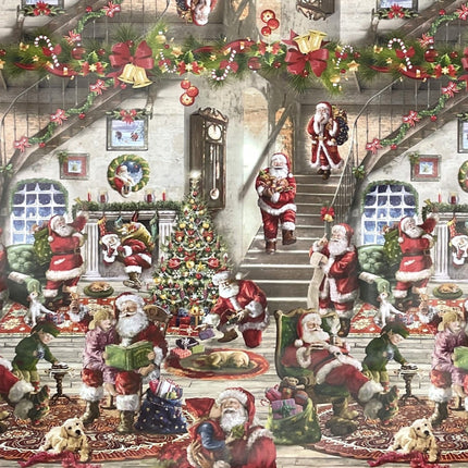 Wachstuch Rolle Weihnachten K25D Weihnachtshaus Bordürenmuster Rollenware