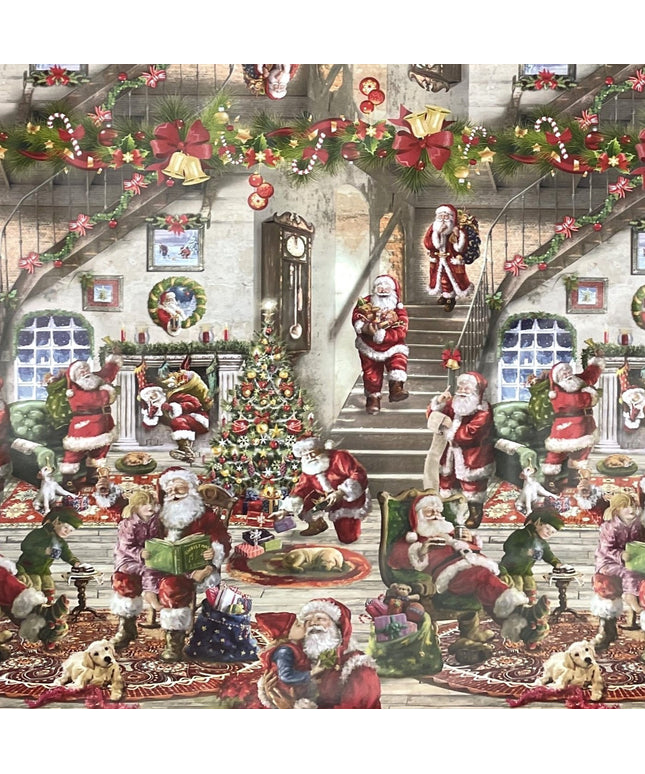 Wachstuch Rolle Weihnachten K25D Weihnachtshaus Bordürenmuster Rollenware