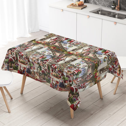 Wachstuch Rolle Weihnachten K25D Weihnachtshaus Bordürenmuster Rollenware