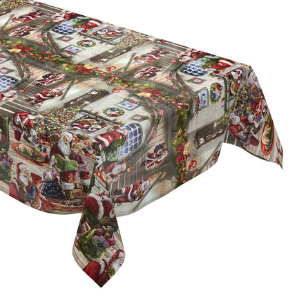 Wachstuch Rolle Weihnachten K25D Weihnachtshaus Bordürenmuster Rollenware