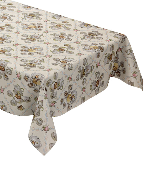 Wachstuch Tischdecke Kuchen und Kaffee