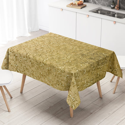 Wachstuch Tischdecke Damast geprägt gold