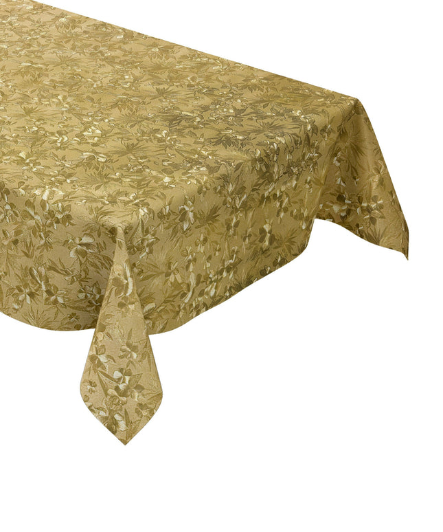 Wachstuch Tischdecke Damast geprägt gold