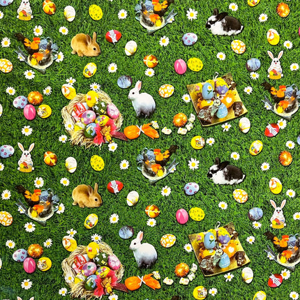 Wachstuch Tischdecke Meterware K764-1 Ostern Osterei Wiese eckig rund oval