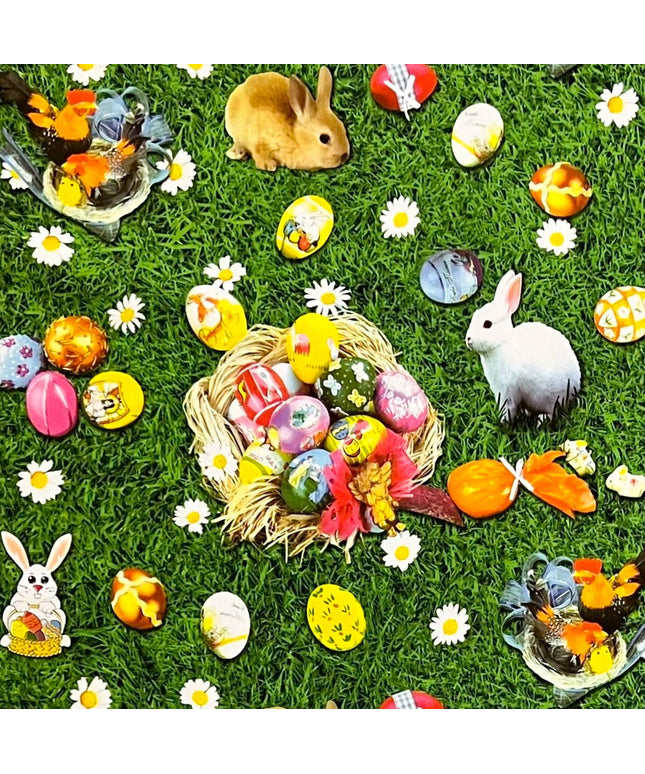 Wachstuch Rolle Meterware Rollenware P764-1 Ostern Ostereier Osterhase