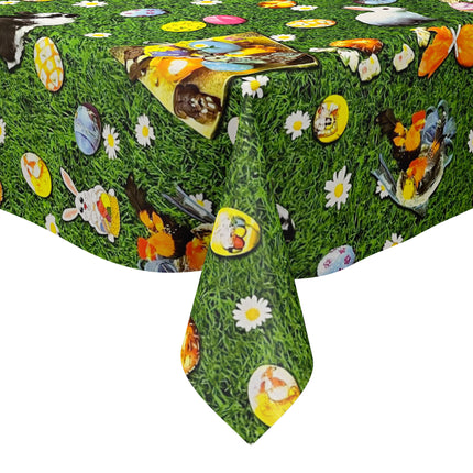 Wachstuch Tischdecke Meterware K764-1 Ostern Osterei Wiese eckig rund oval