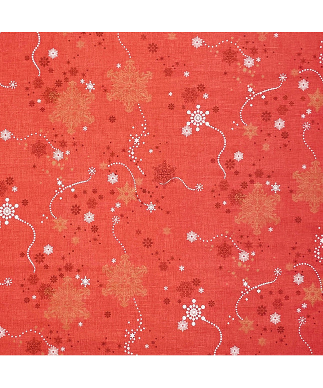 Wachstuch Tischdecke geprägt Weihnachten Skandinavien rot KE00810 - Größe, Form und Einfassung frei wählbar