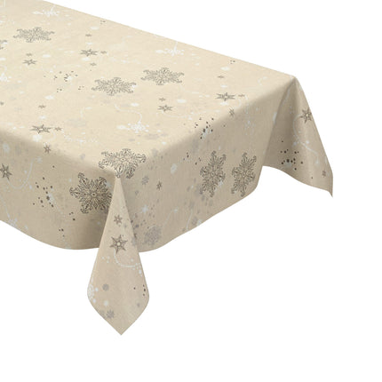 Wachstuch Tischdecke geprägt Weihnachten Skandinavien beige KE00820 eckig rund oval