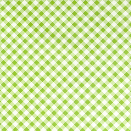 Wachstuch Tischdecke Rautenkaro grün weiß