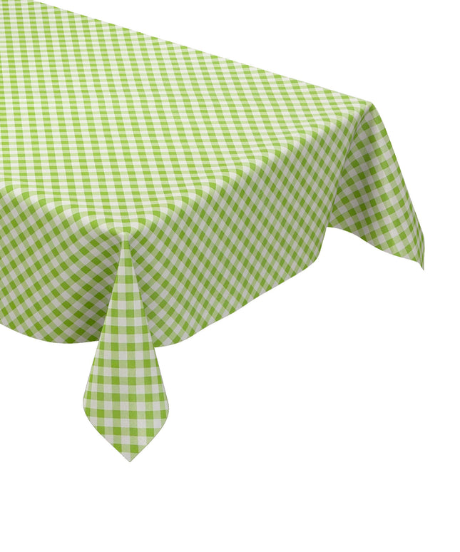 Wachstuch Tischdecke Rautenkaro grün weiß