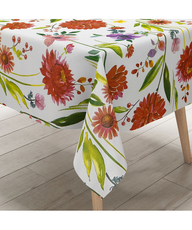 abwaschbare Wachstuch tischdecke bunte blüten blumen eckig rund oval kaufen kevkus