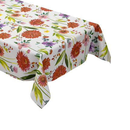 abwaschbare Wachstuch tischdecke bunte blüten blumen eckig rund oval kaufen kevkus