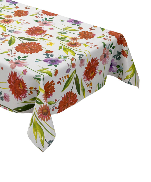 abwaschbare Wachstuch tischdecke bunte blüten blumen eckig rund oval kaufen kevkus