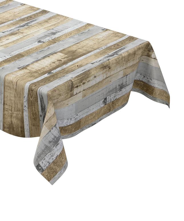 Wachstuchtischdecke PVC Holz Dielen Ski eckig rund oval kaufen kevkus