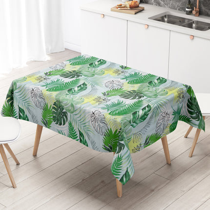 Wachstuch Tischdecke Dschungel hellblau