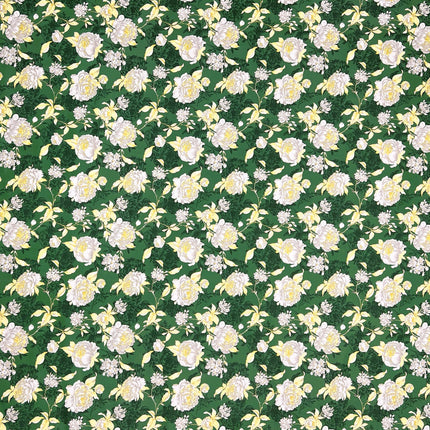 abwaschbare Wachstuch Tischdecke Rosen Blumen Blüten grün eckig rund oval kaufen