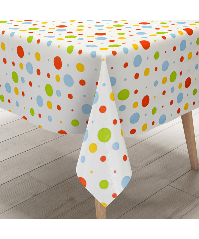 Wachstuch Tischdecke bunte Punkte
