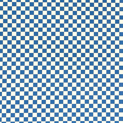 Wachstuch Tischdecke kariert blau weiß