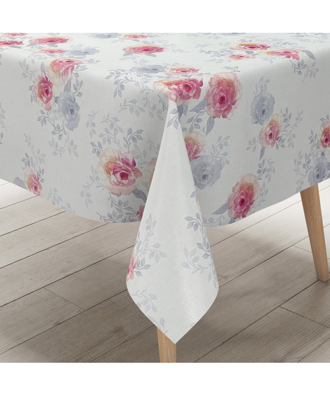 Wachstuch Tischdecke geprägt KE4811R Rosen Blüten eckig rund oval