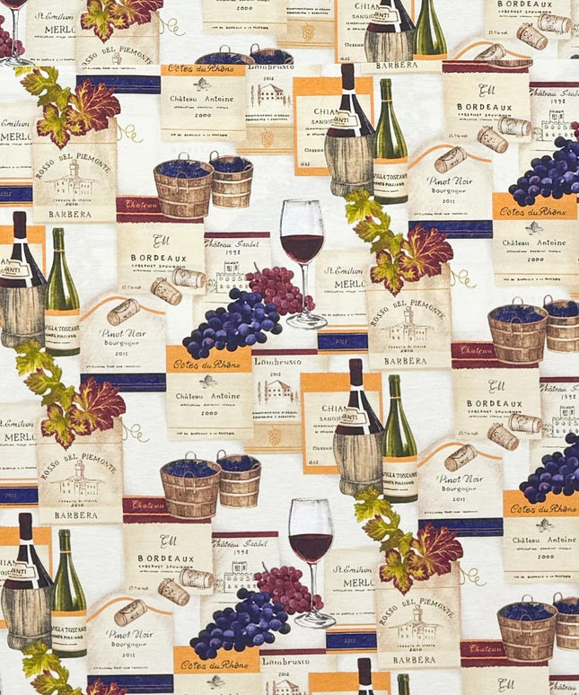 Baumwoll Tischdecke Wein Bordeaux