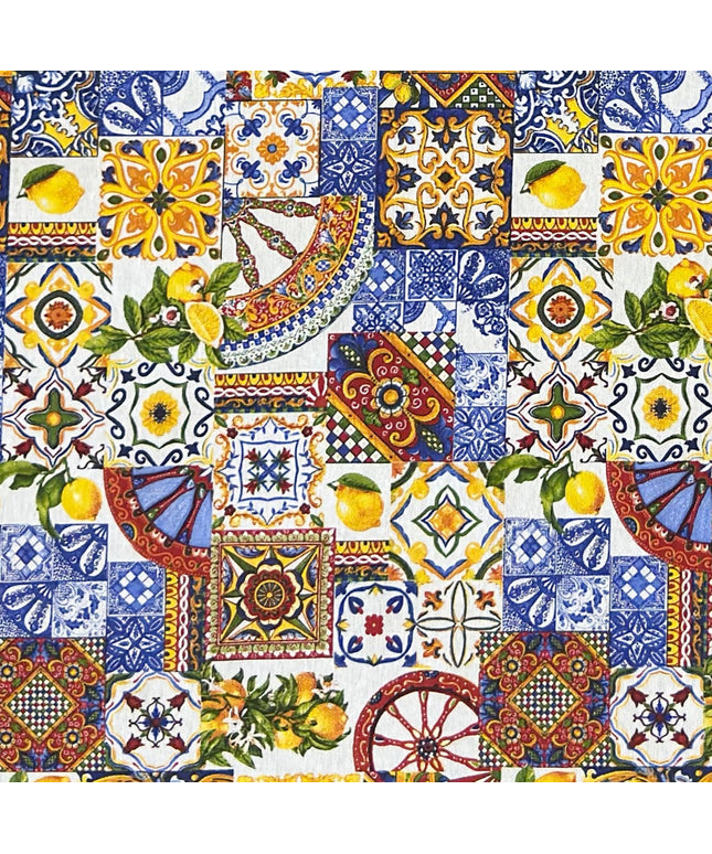 Jacquard Tischdecke Mosaik und Fliesen