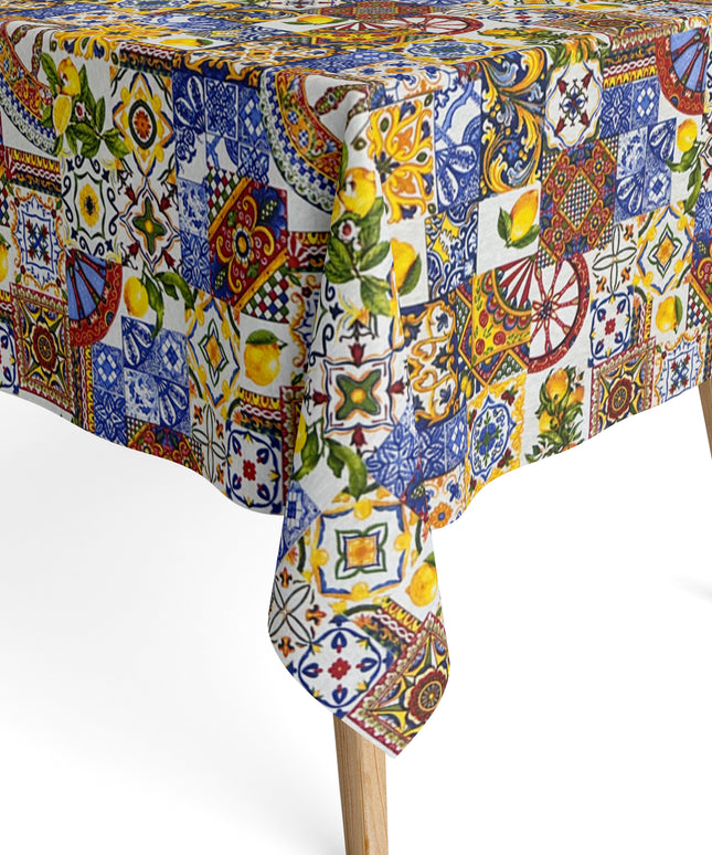 Jacquard Tischdecke Mosaik und Fliesen