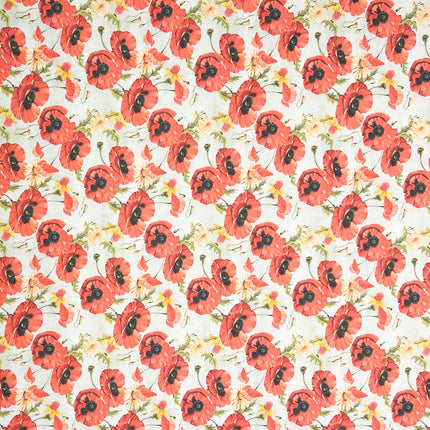 textile Tischdecke Mohnblumen