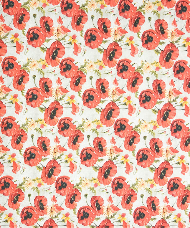 textile Tischdecke Mohnblumen