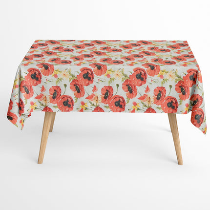 textile Tischdecke Mohnblumen