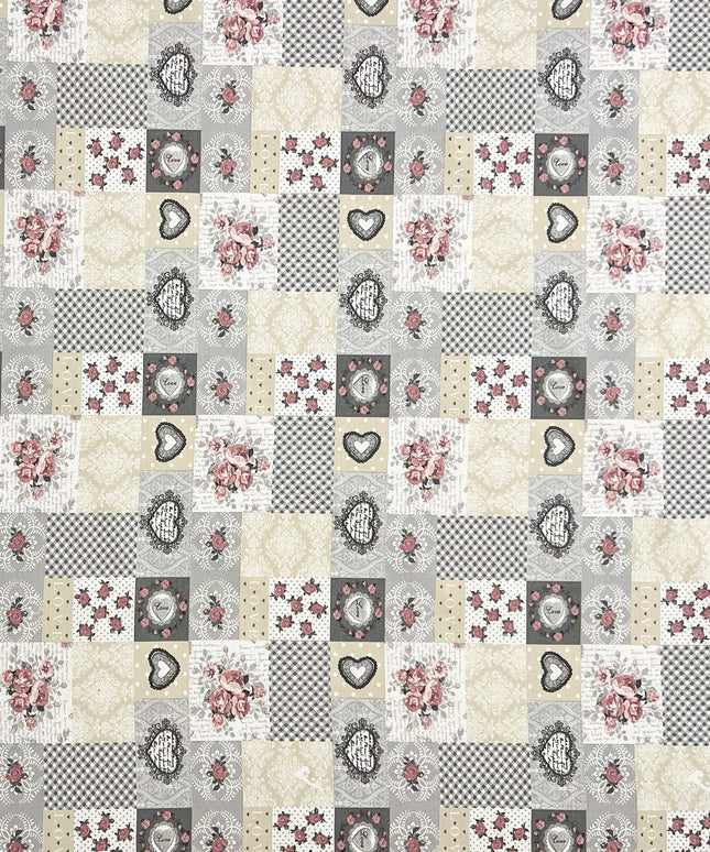textile Tischdecke LOVE Patchwork
