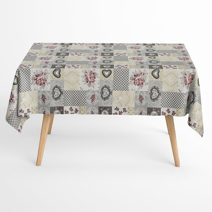 textile Tischdecke LOVE Patchwork