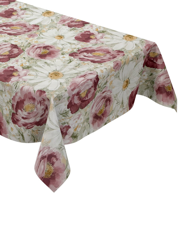 Wachstuch Tischdecke Mohnblumen Margeriten
