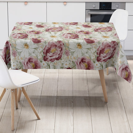 Wachstuch Tischdecke Mohnblumen Margeriten