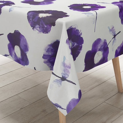 Wachstuchtischdecke geprägt Anemone lila Blumen Blüten kevkus