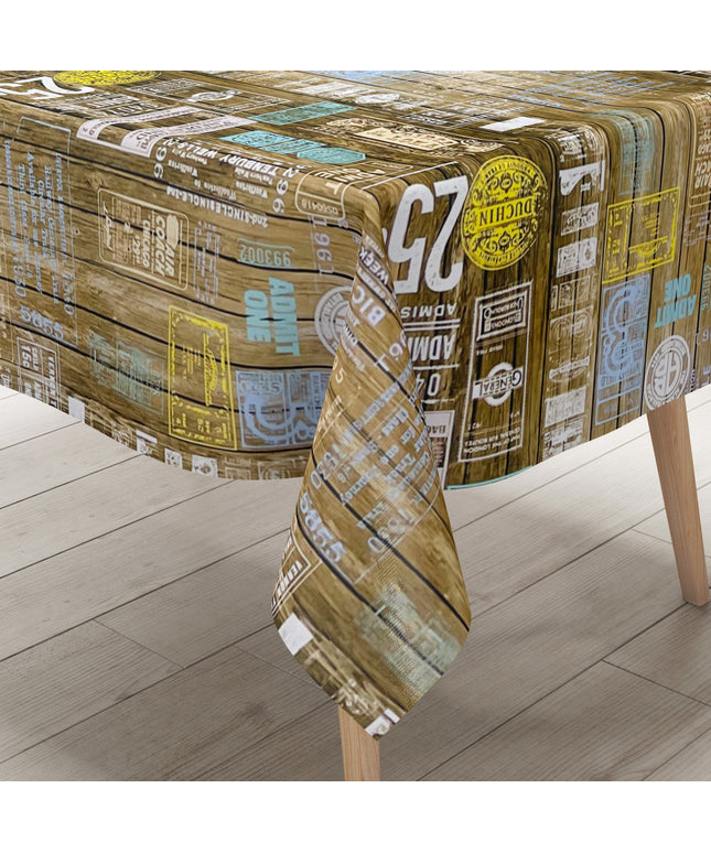 Wachstuch Tischdecke Holz Loft Industrial Style