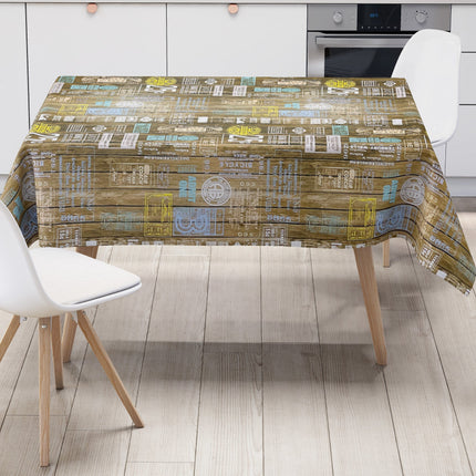 Wachstuch Tischdecke Holz Loft Industrial Style