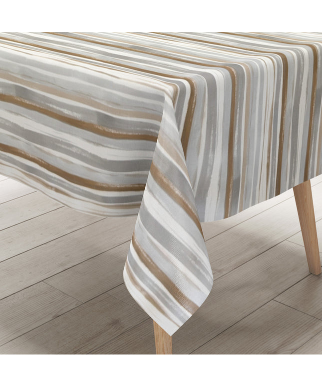 Wachstuch Tischdecke streifen bronze silber
