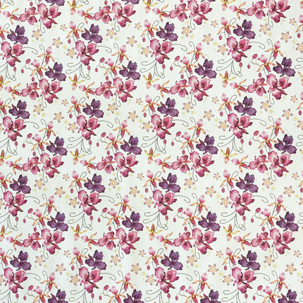 Wachstuch Tischdecke geprägt M19414 rosa Blüten Orchideen eckig rund oval