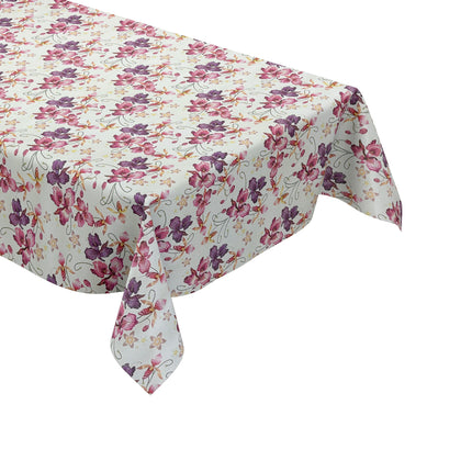 Wachstuch Tischdecke geprägt M19414 rosa Blüten Orchideen eckig rund oval