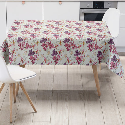 Wachstuch Tischdecke geprägt M19414 rosa Blüten Orchideen eckig rund oval
