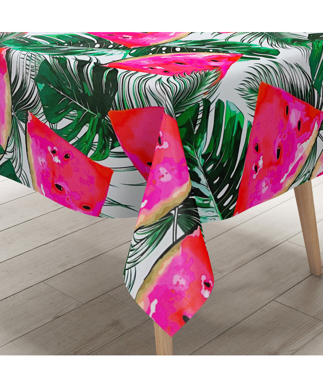Wachstuch Tischdecke eckig rund oval Dschungel Melone