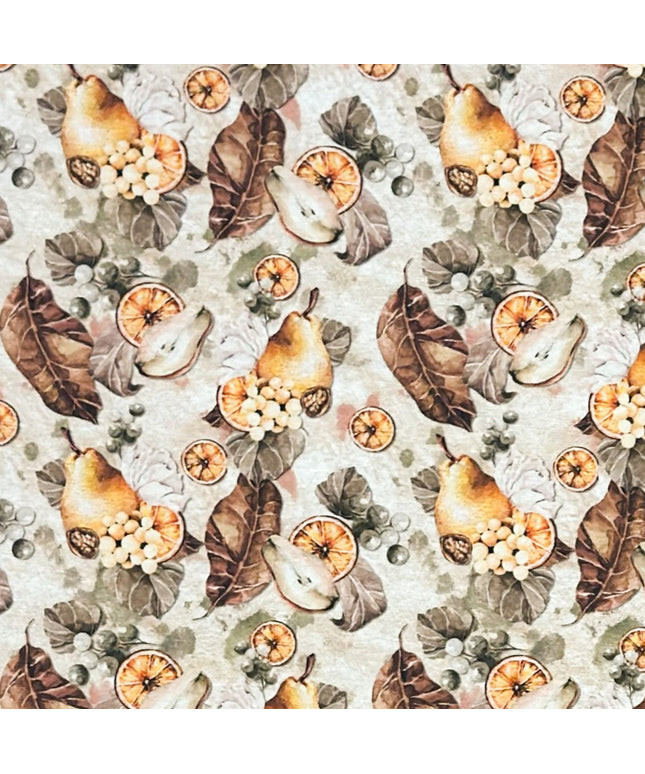 Jacquard Tischdecke Herbst Früchte Blätter Obst