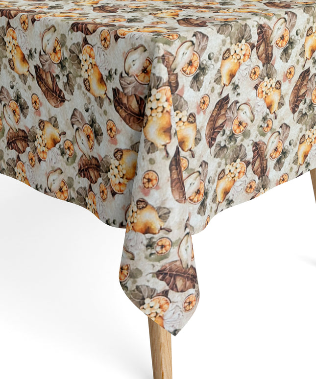 Jacquard Tischdecke Herbst Früchte Blätter Obst