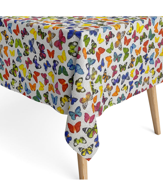 beschichtete Baumwolltischdecke Schmetterlinge