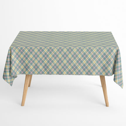 fleckenabweisende beschichtete Baumwoll Tischdecke pastellfarben kariert